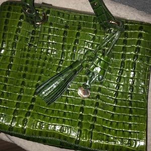Green Brahmin Tote Bag